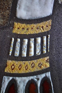 French Decorative Plate in Lava of Max and Dominique Picard from Vallauris