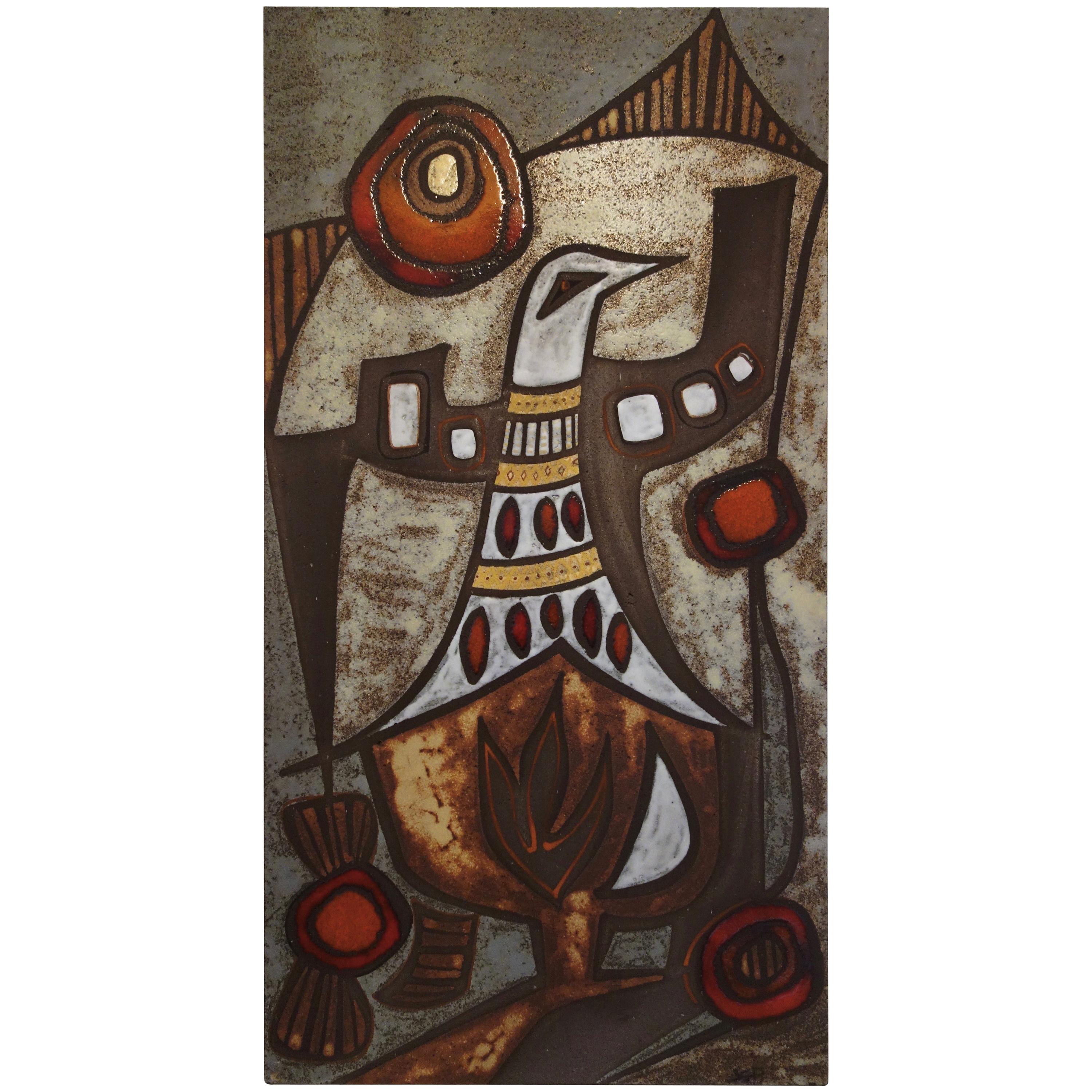 French Decorative Plate in Lava of Max and Dominique Picard from Vallauris