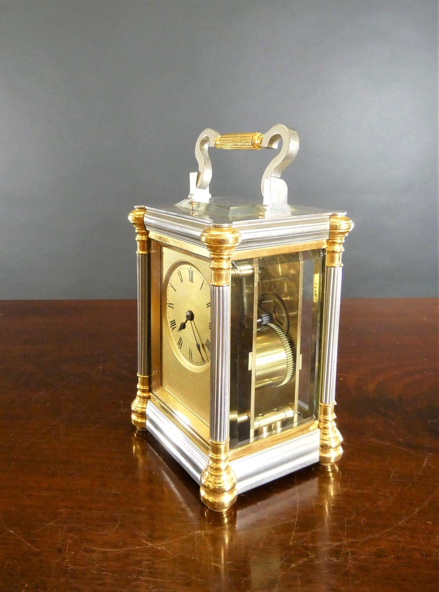 French Decorative Repeating Carriage Clock by Drocourt For Sale at ...
