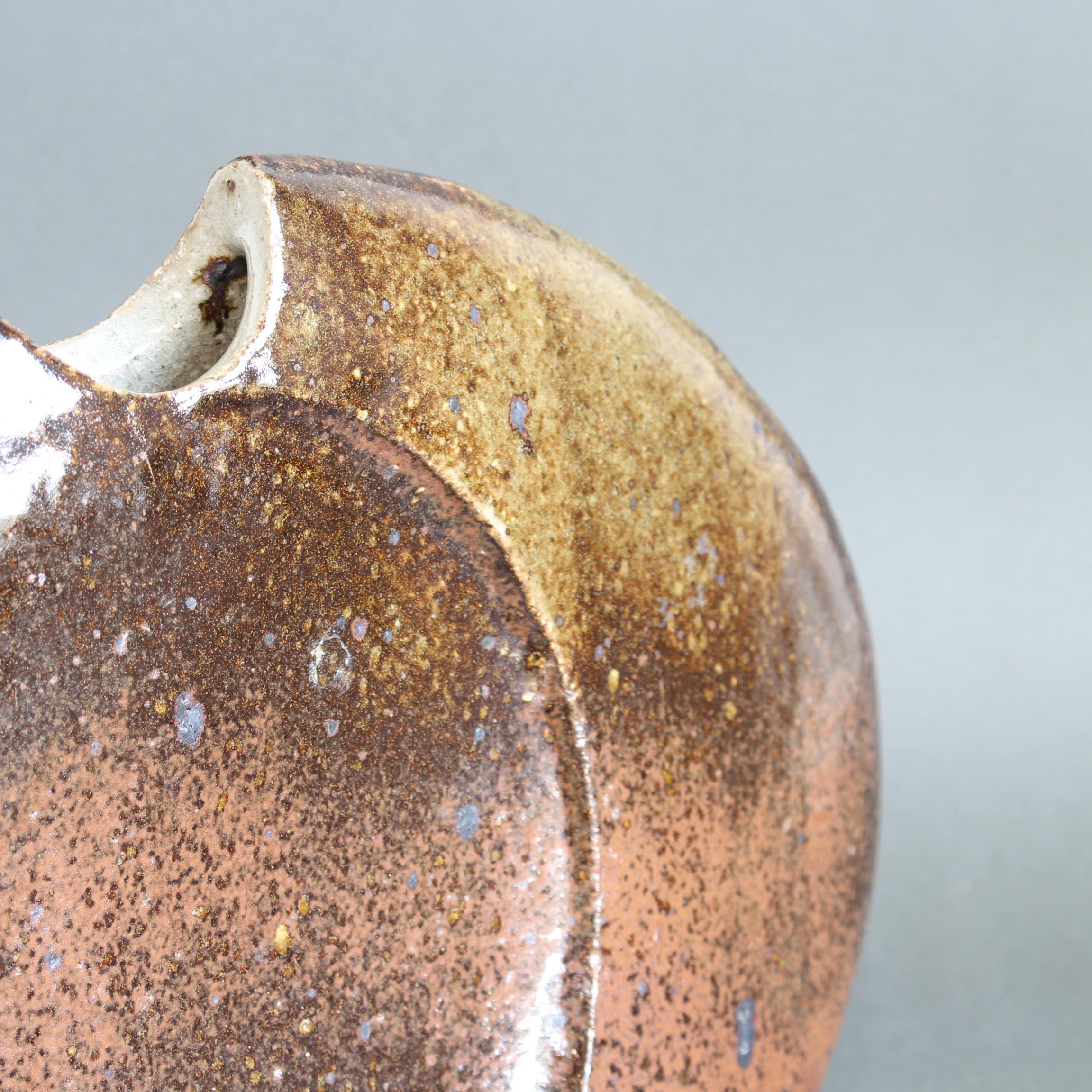 Vase décoratif français en grès (circa 1980) en vente 4