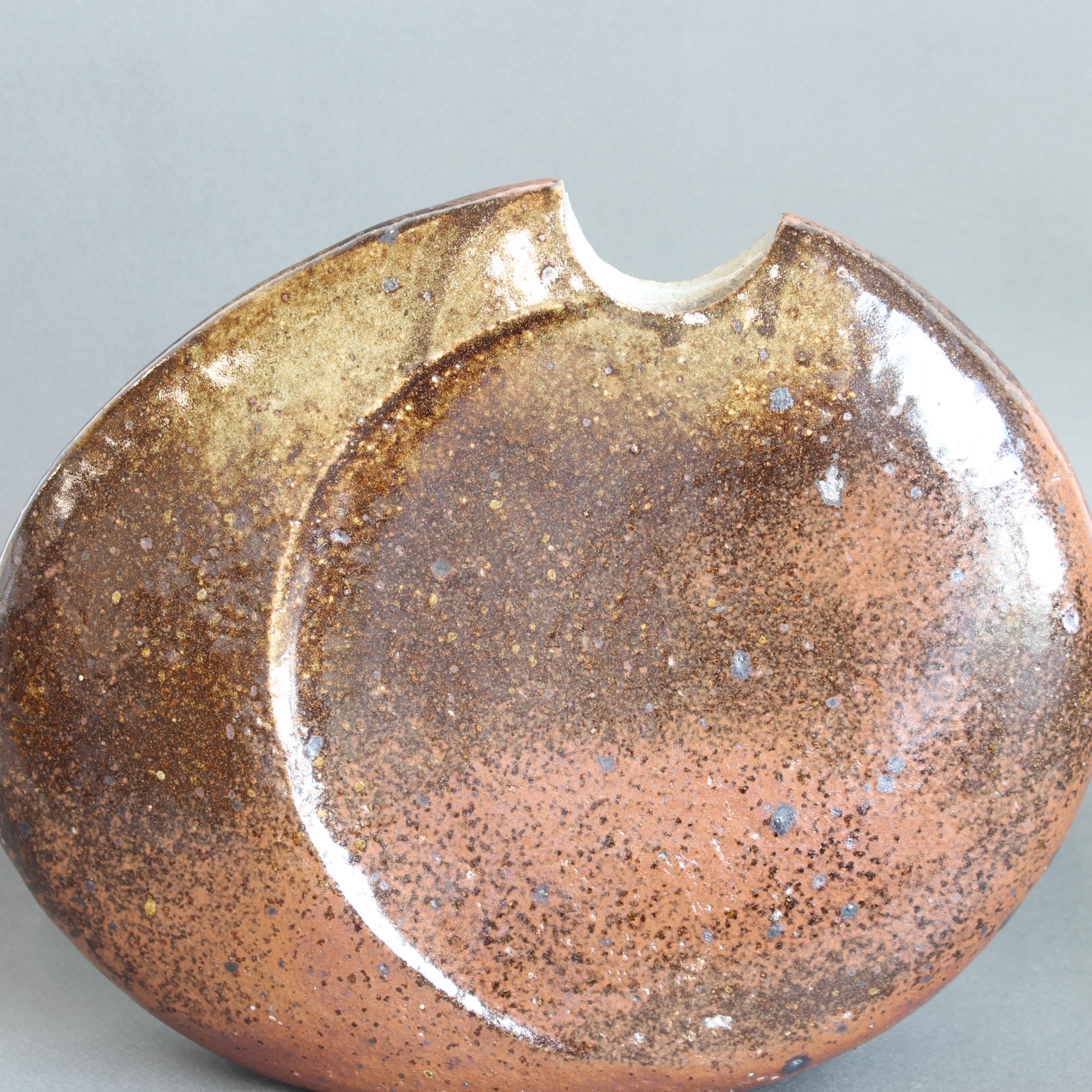 Vase décoratif français en grès (circa 1980) en vente 1