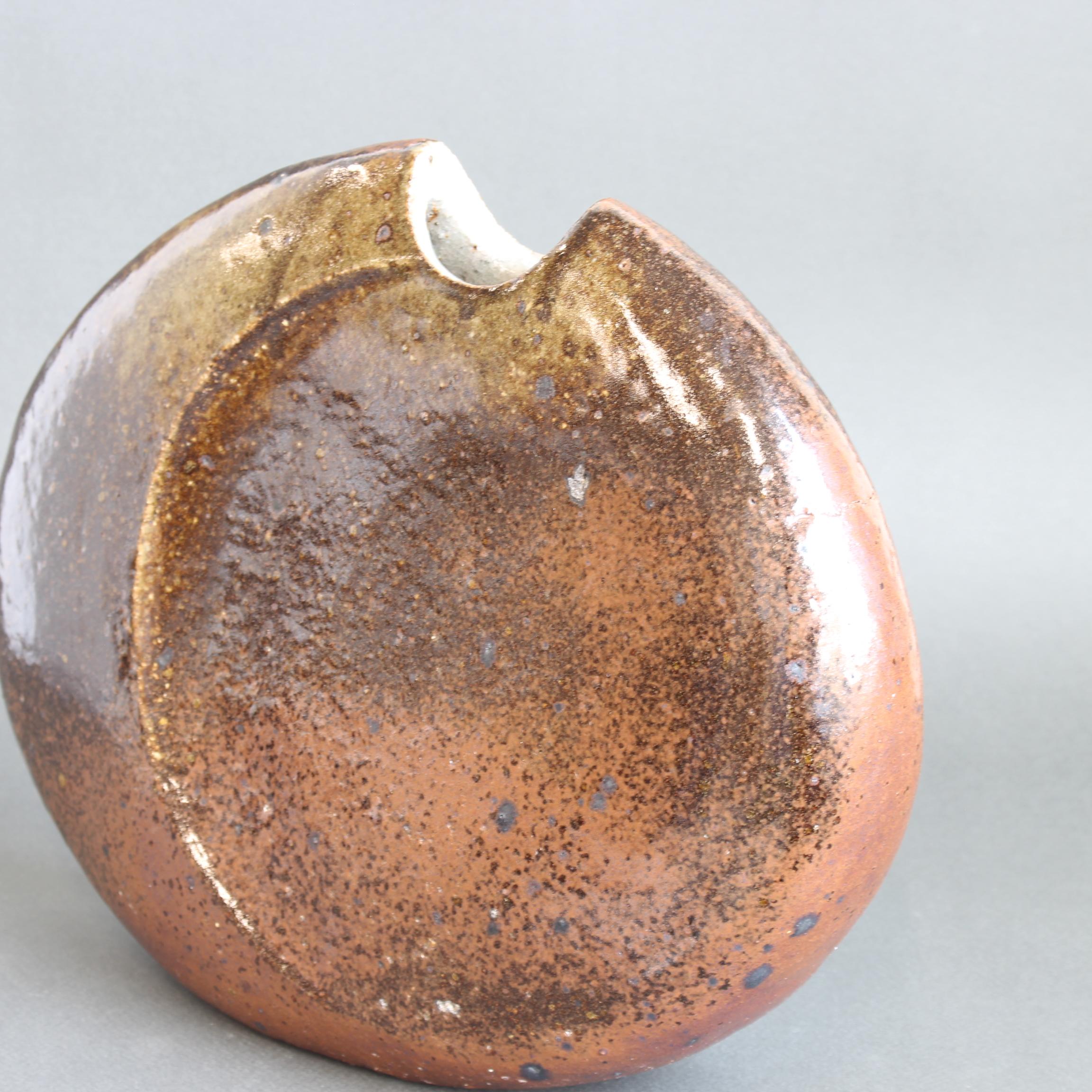 Vase décoratif français en grès (circa 1980) en vente 2