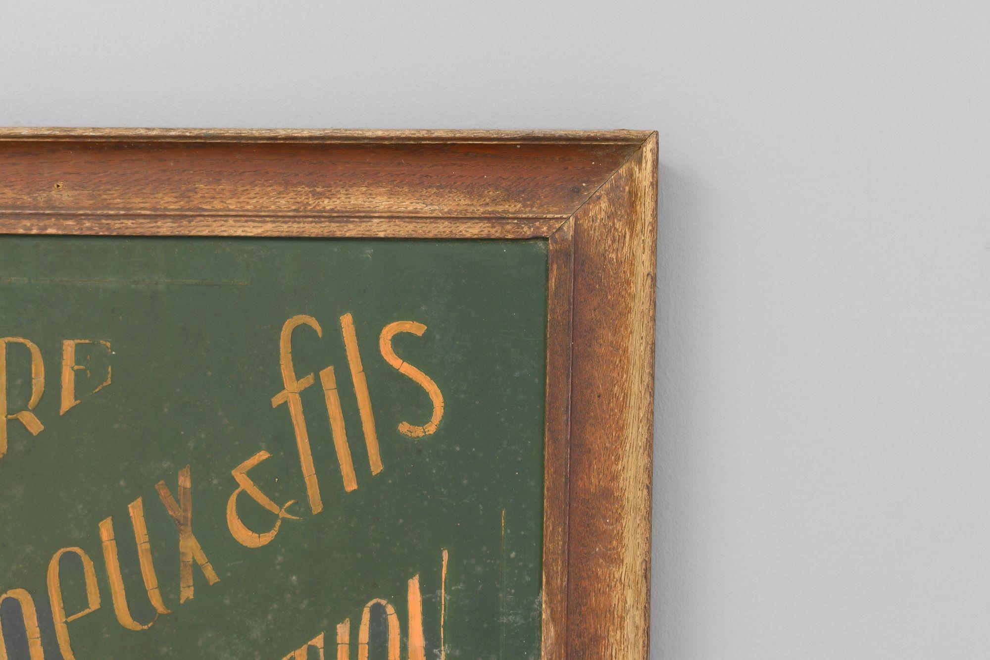 Cartel de pintor y decorador francés. Circa1930
Alto 55 cm x Ancho 67 cm x Fondo 4 cm