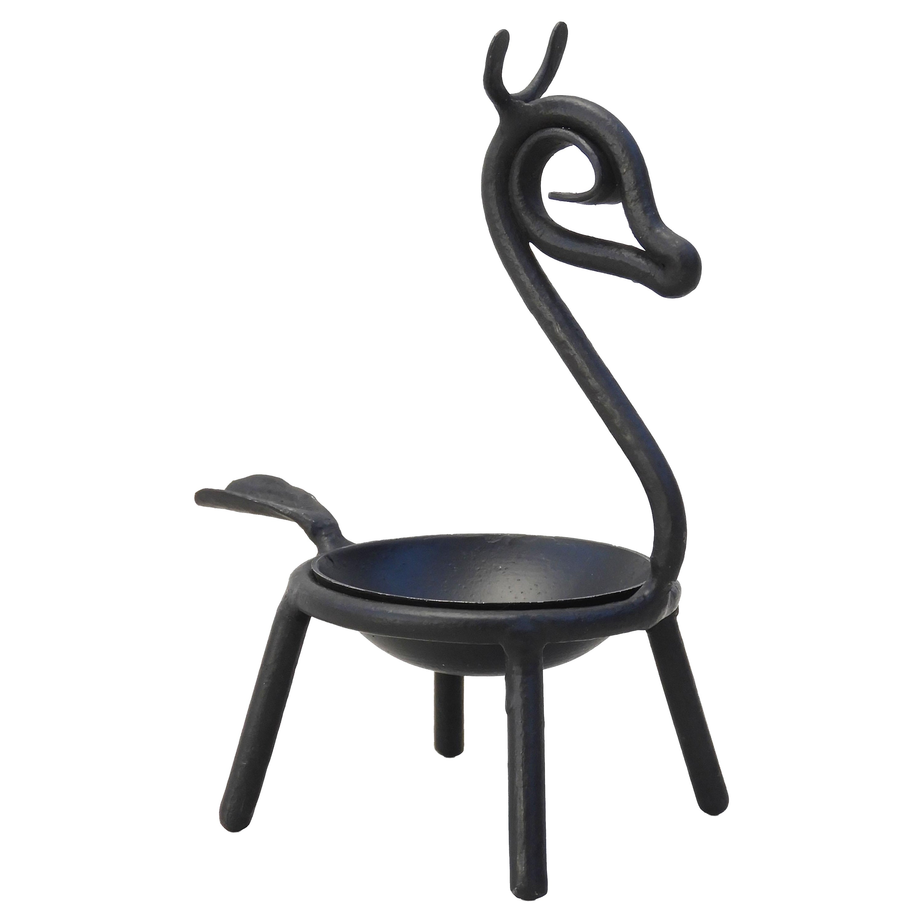 French Deer Ashtray Vide Poche Ring Dish Mid Century C1950s Folk Art