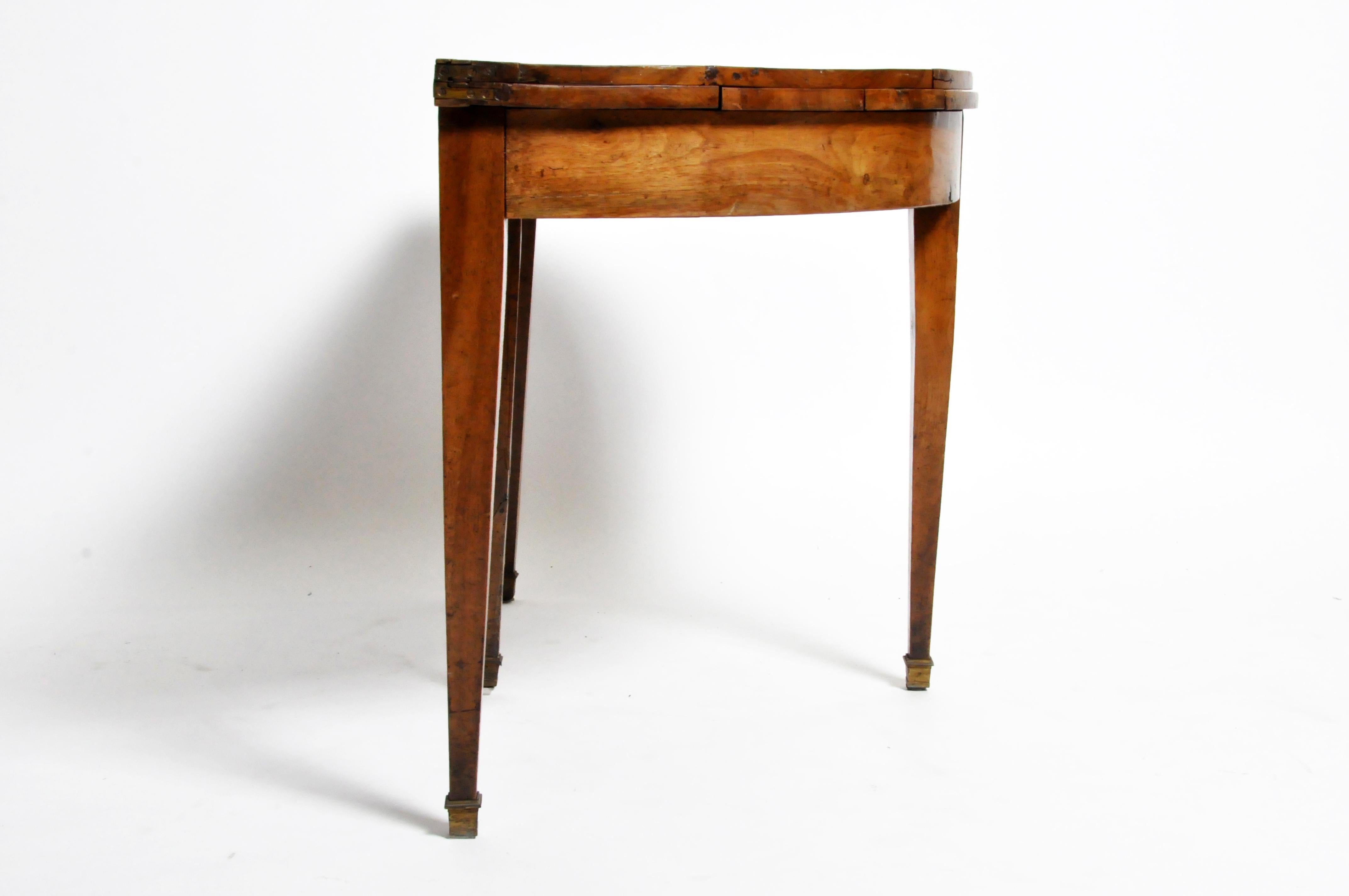 French Provincial French Demilune Folding Game Table