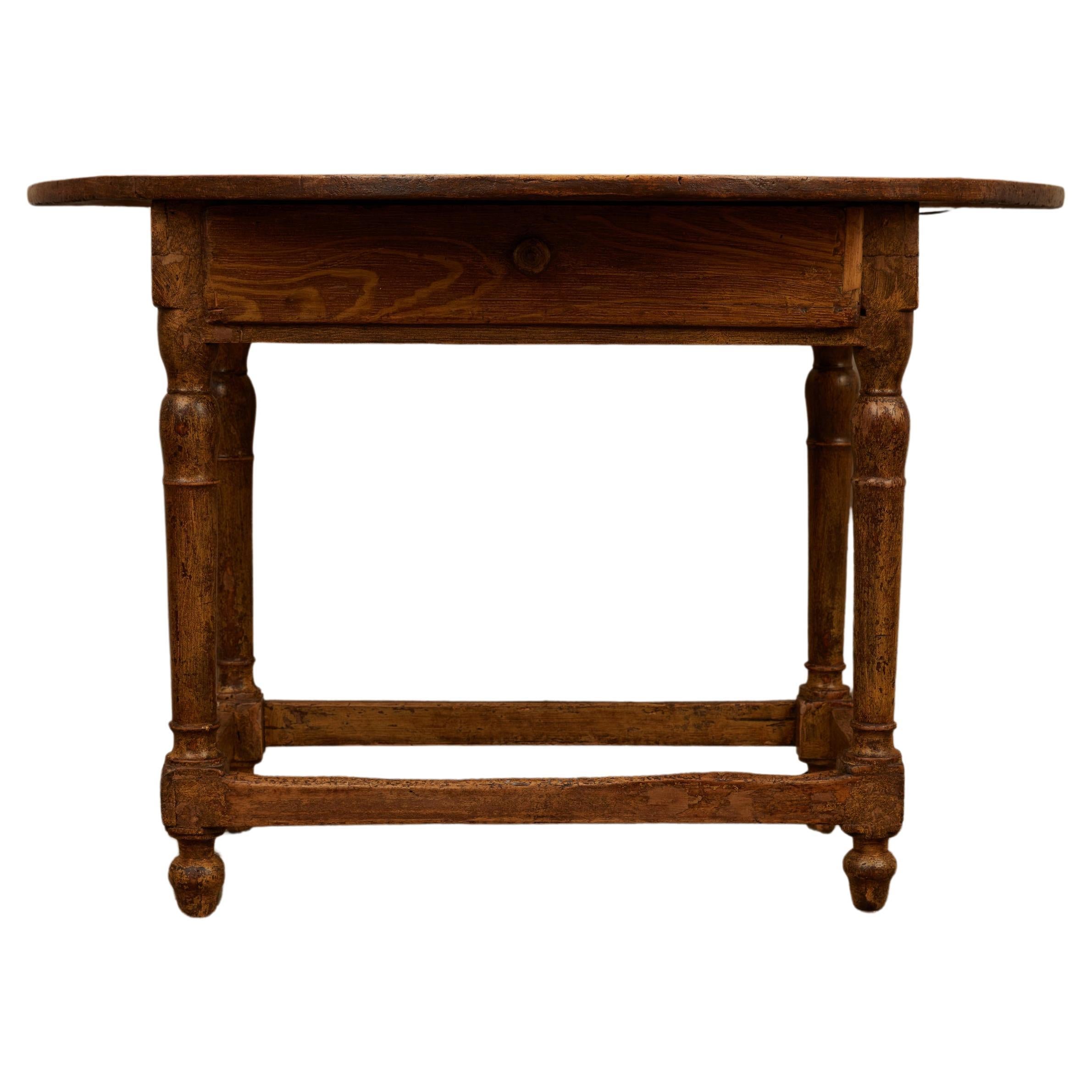 French Demilune Table 19th Century For Sale