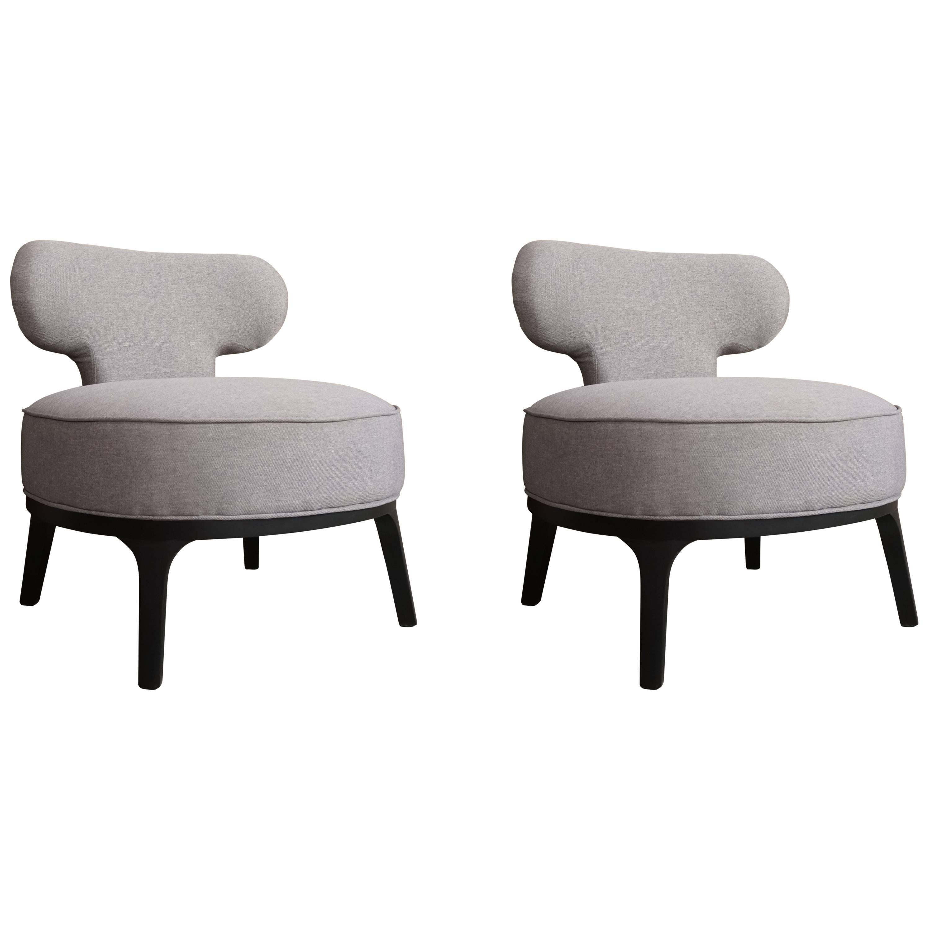 French Design and Lounge Pair of Armchairs