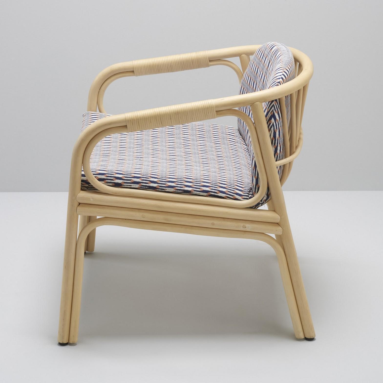 French Design and Mid-Century Modern Style Rattan Armchair 1