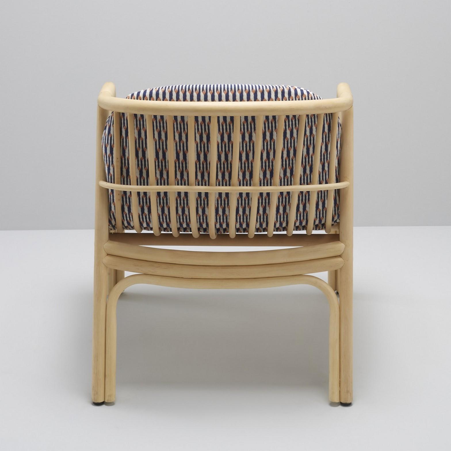 French Design and Mid-Century Modern Style Rattan Armchair 3