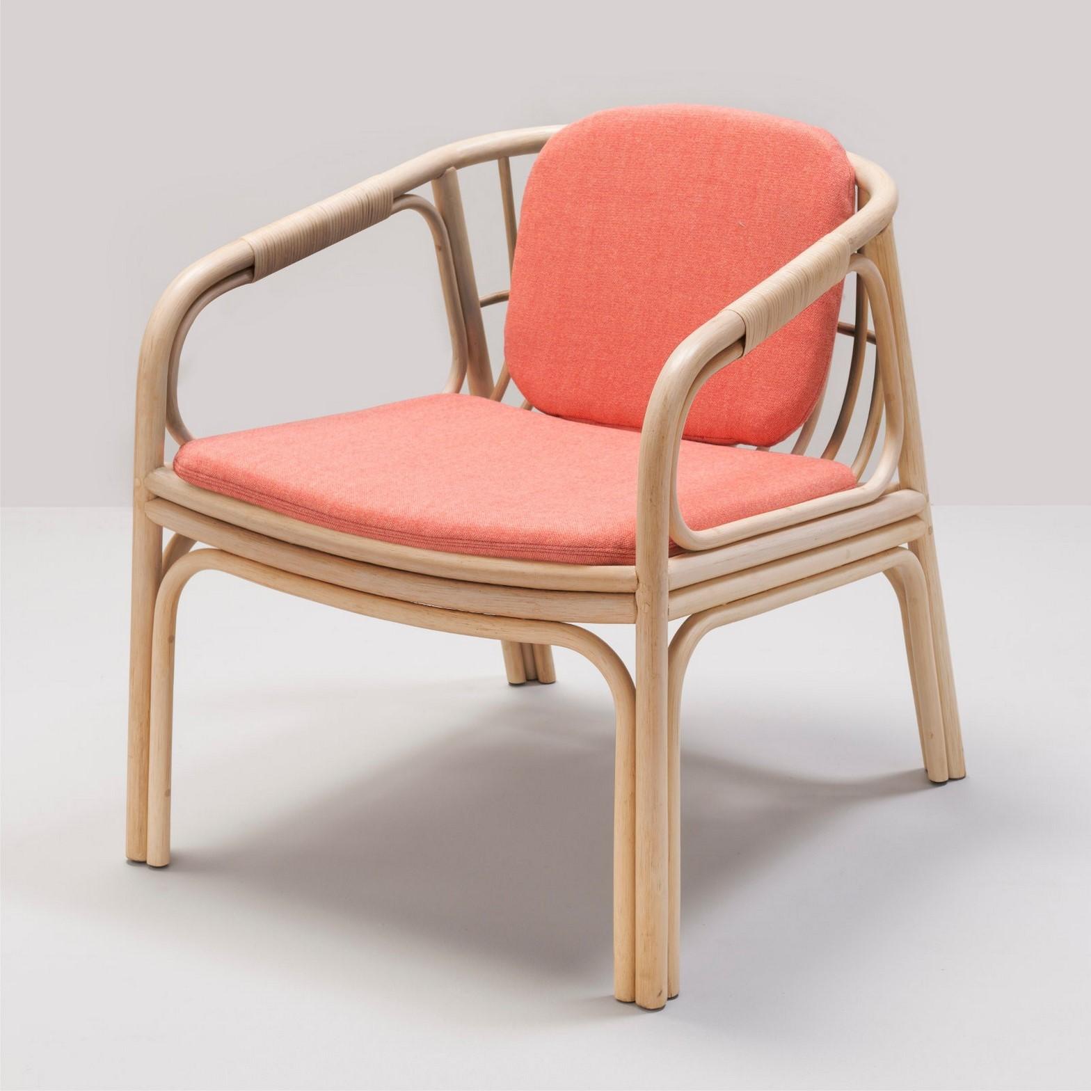 French Design and Mid-Century Modern Style Rattan Lounger Armchair In New Condition In Tourcoing, FR