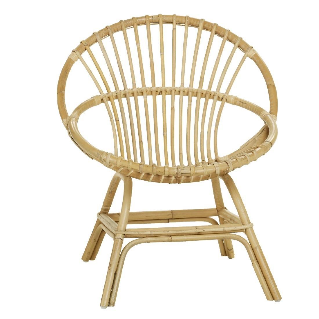 French design and midcentury style natural rattan armchair in excellent quality.

     