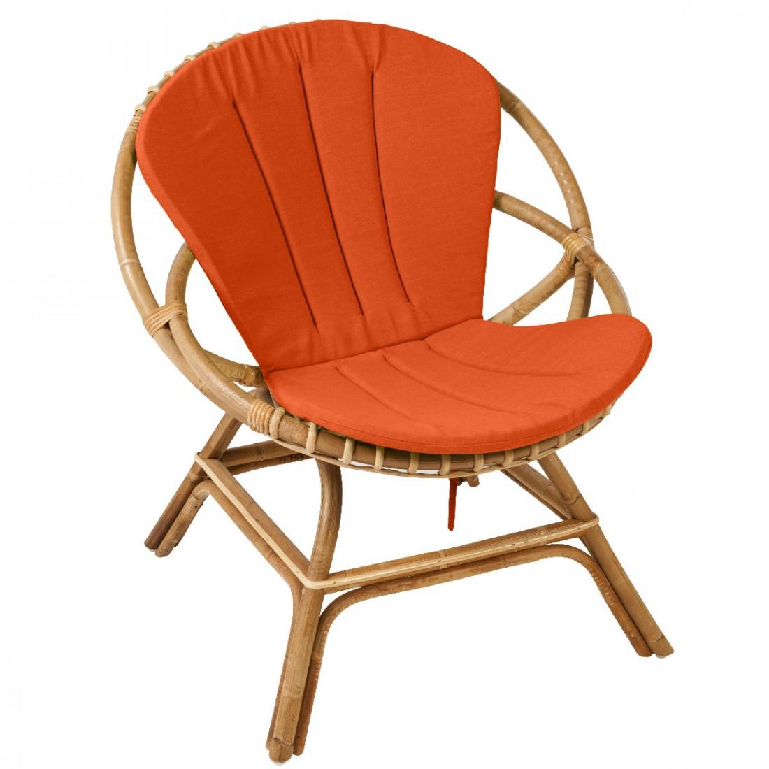 Mid-Century Modern French Design and Midcentury Style Natural Rattan Armchair