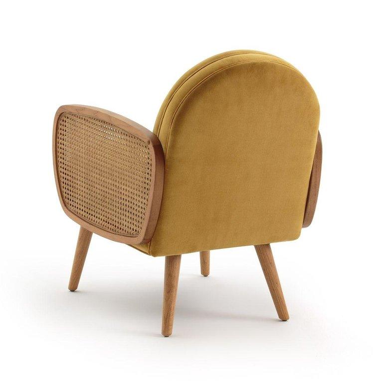 velvet wood chair