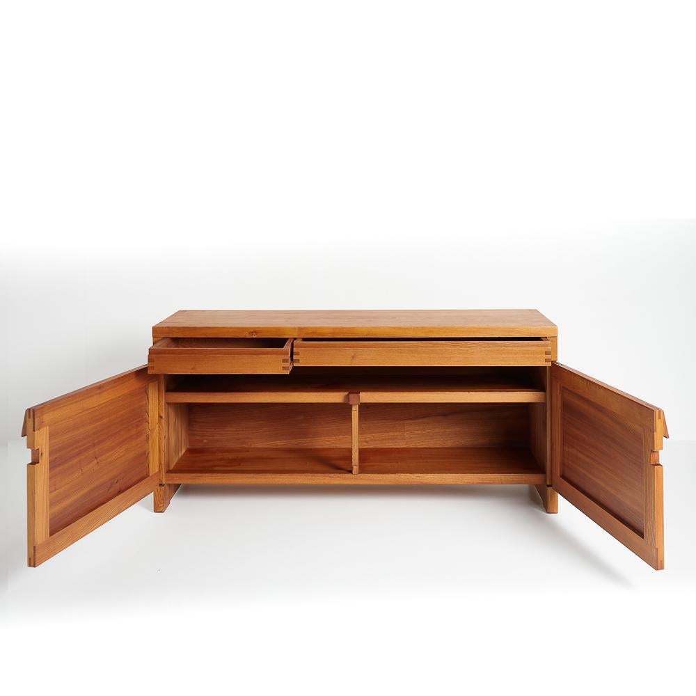 Wood French Design Classic Pierre Chapo R08 Long Sideboard, 1970s