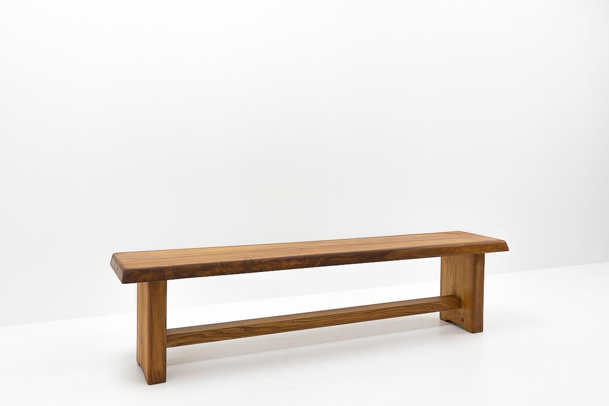 Mid-Century Modern French Design Classic: Pierre Chapo, S14 Benches, 1980s For Sale
