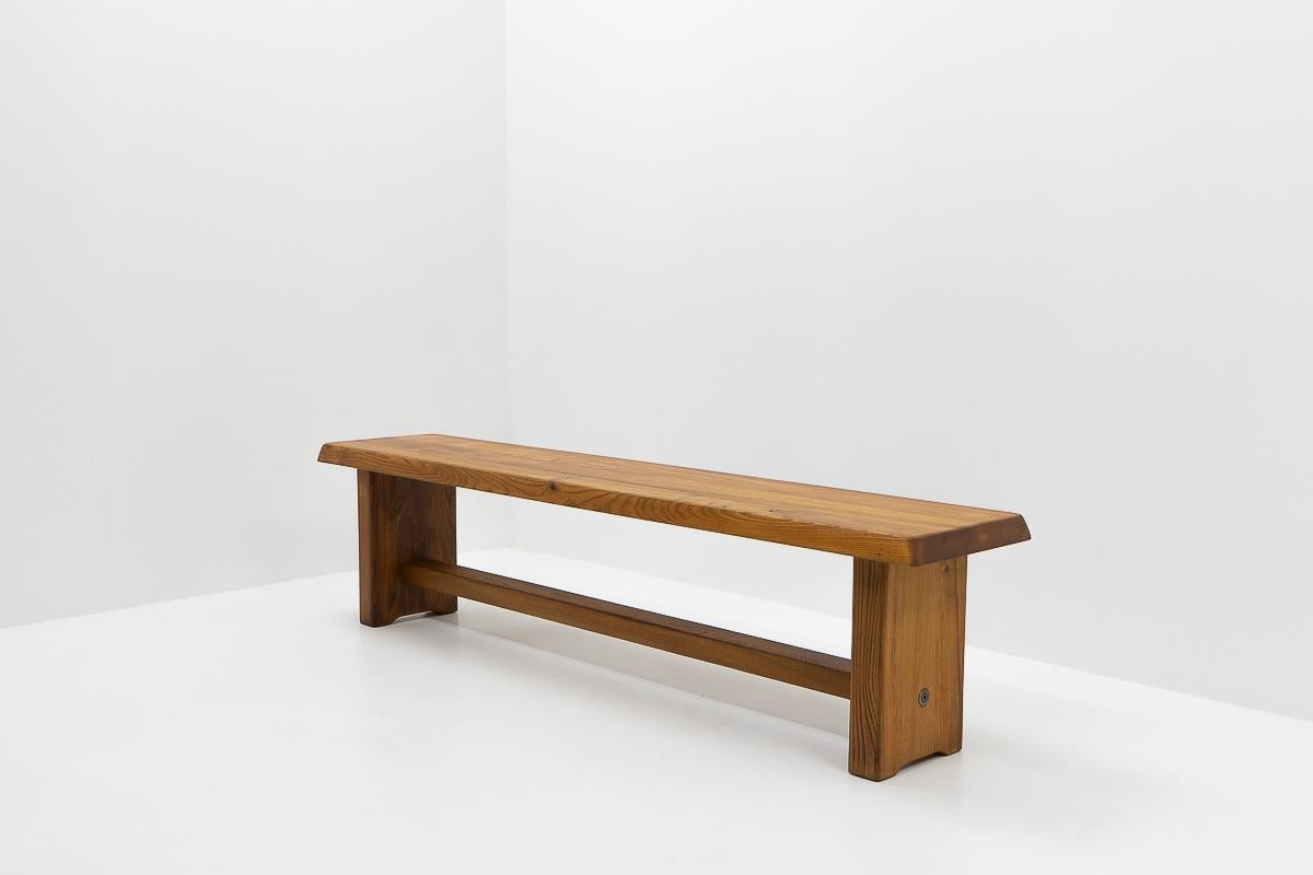 French Design Classic: Pierre Chapo, S14 Benches, 1980s For Sale 1