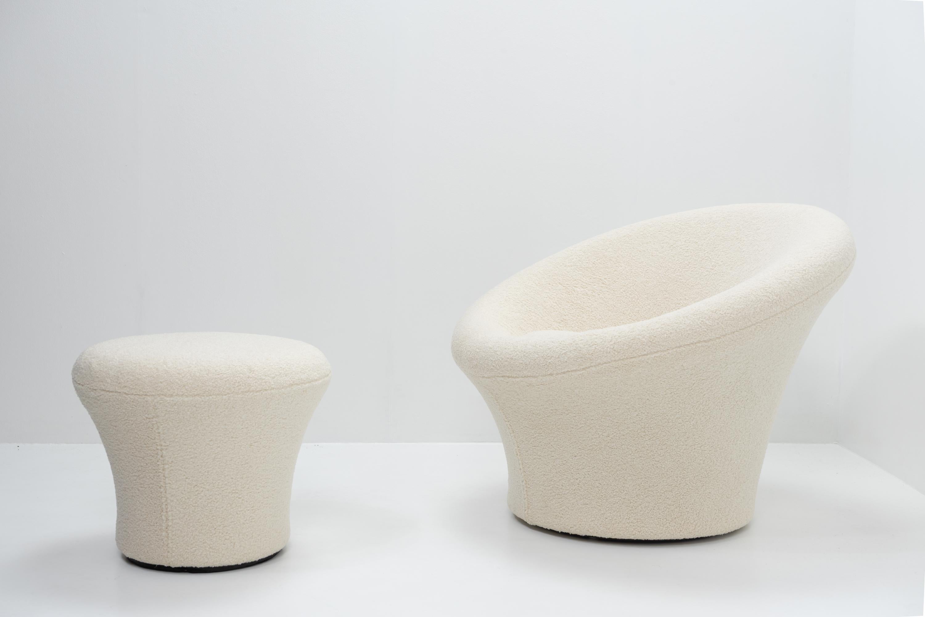 Pierre Paulin was a Paris born French designer known for his collaborations with for example, Artifort in the Netherlands. Among his most recognised works are the Tongue, Ribbon and Mushroom chairs, several of which are held in museum collections