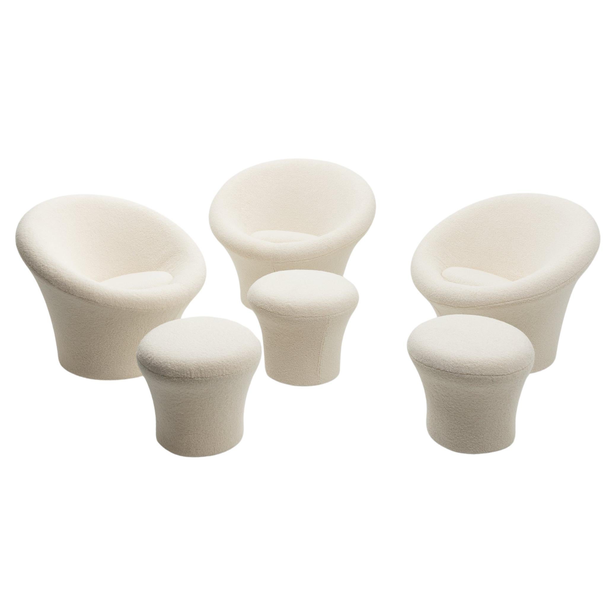 Néerlandais French Design Classic Pierre Paulin for Artifort Mushroom Lounge Chair Ottoman en vente