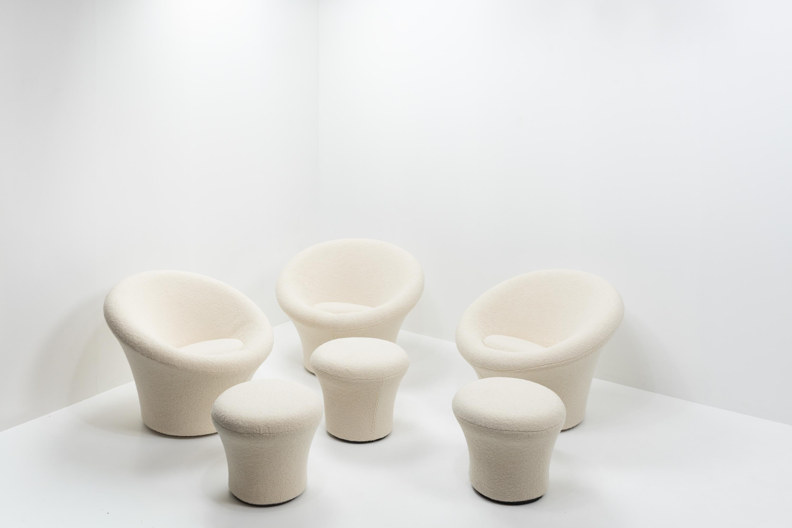 French Design Classic Pierre Paulin for Artifort Mushroom Lounge Chair Ottoman Bon état - En vente à Renens, CH