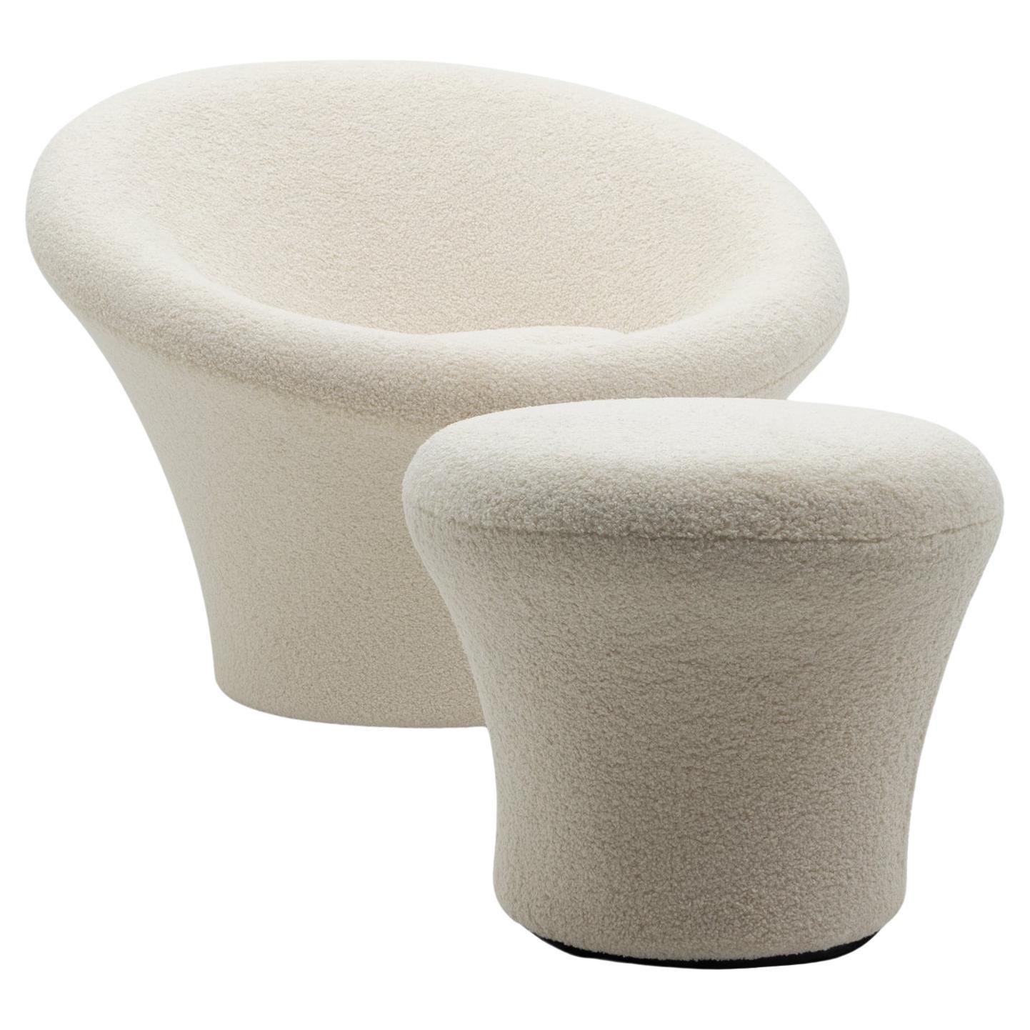 French Design Classic Pierre Paulin for Artifort Mushroom Lounge Chair Ottoman