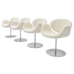 French Design Classic Pierre Paulin, Small Tulip Chairs, Set of Four, 1980s