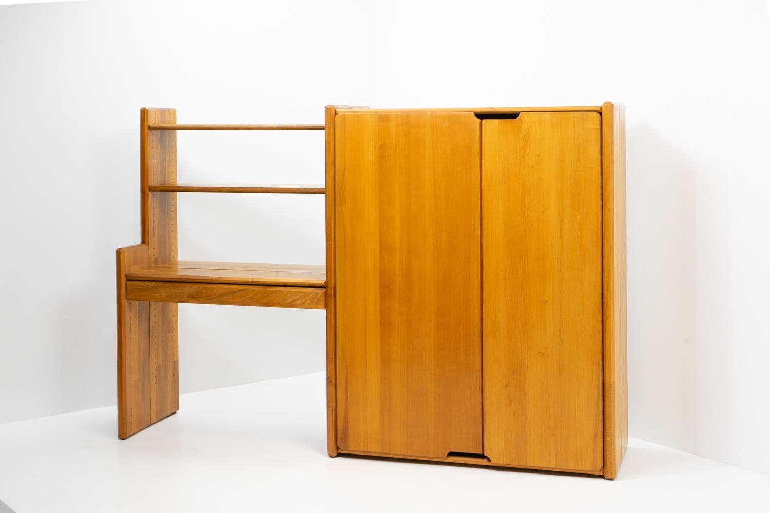 Mid-Century moderno Scrivania e libreria GO di design francese di Pierre Chapo, Francia, anni '80 in vendita