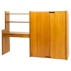 Französisches Design GO Schreibtisch und Bücherregal von Pierre Chapo, Frankreich, 1980er Jahre
