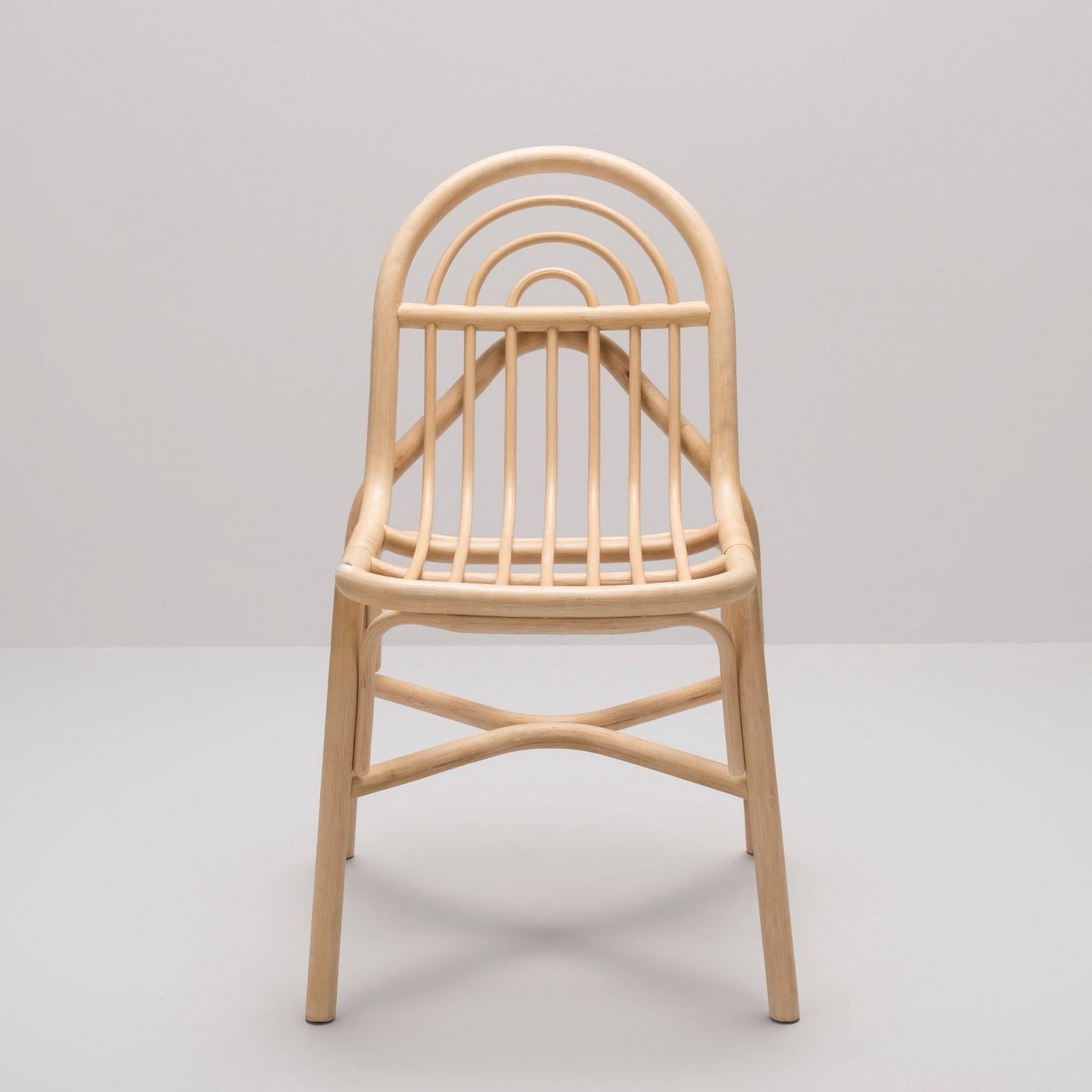 rattan curved chair