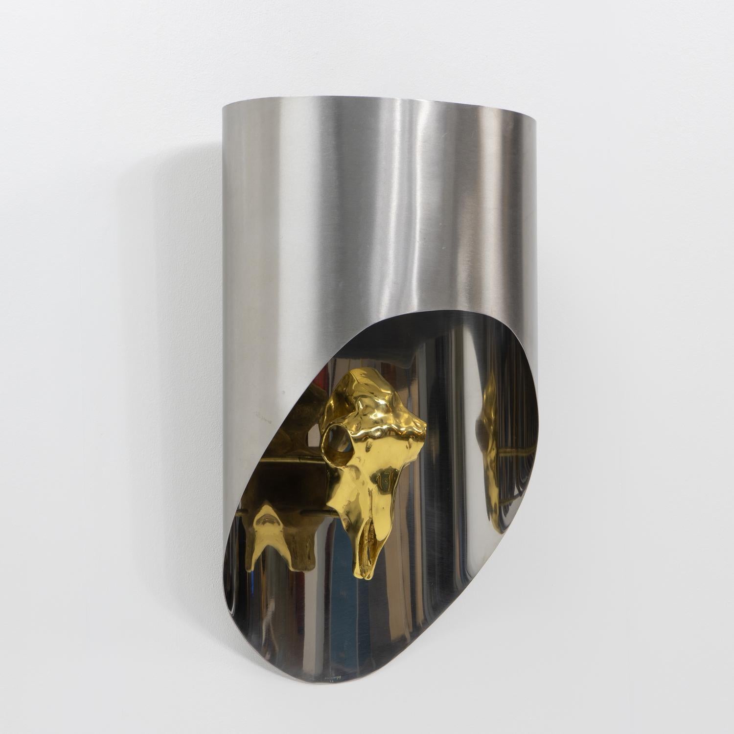 Französisches Design Maria Pergay Totem Wandleuchte oder Wandleuchter, 1970er Jahre im Zustand „Gut“ im Angebot in Renens, CH