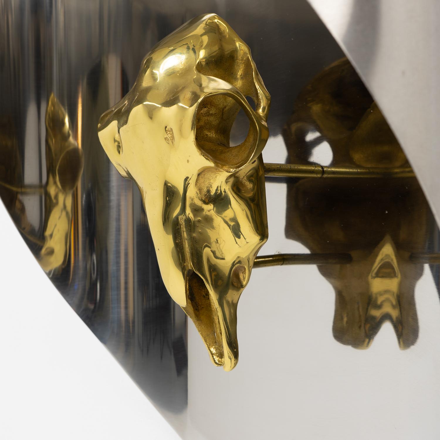 Französisches Design Maria Pergay Totem Wandleuchte oder Wandleuchter, 1970er Jahre (Ende des 20. Jahrhunderts) im Angebot