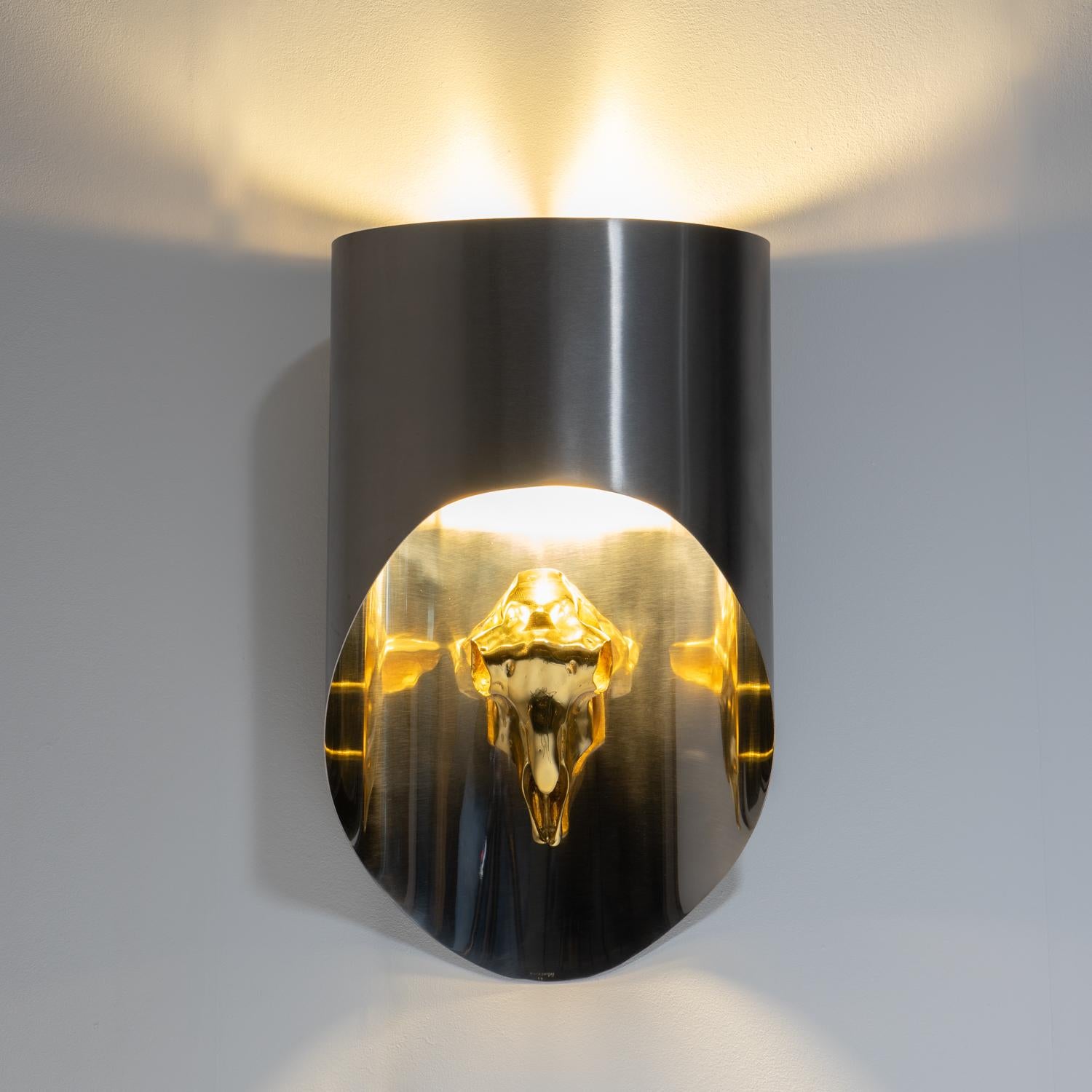 Französisches Design Maria Pergay Totem Wandleuchte oder Wandleuchter, 1970er Jahre im Angebot 1