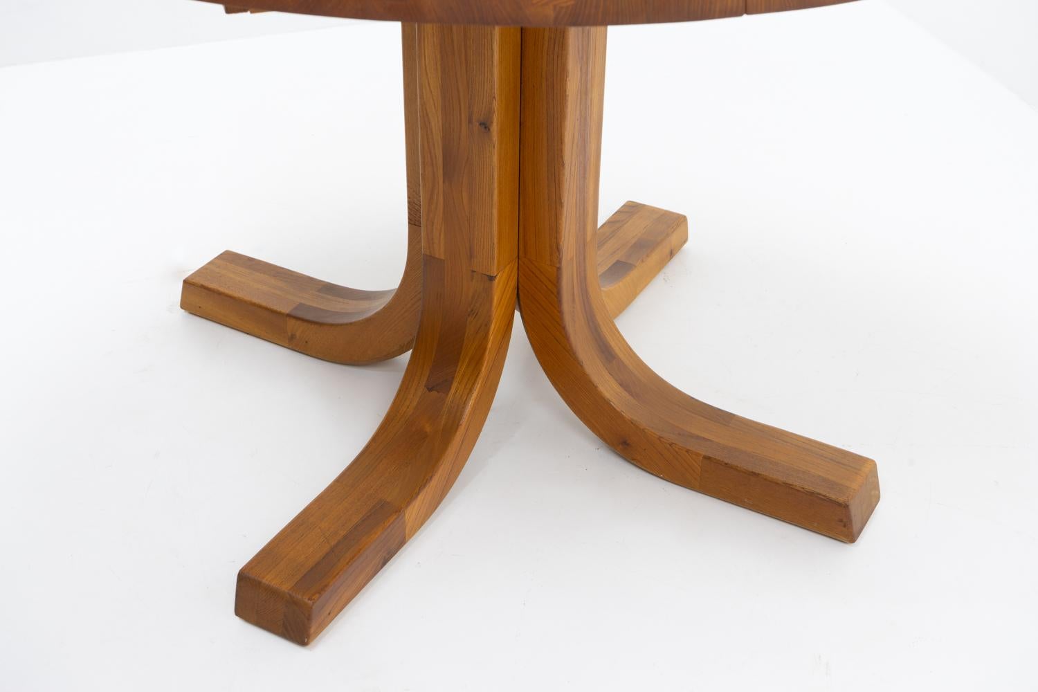Table de salle à manger à rallonge T40 originale Pierre Chapo, 1970 en vente 6