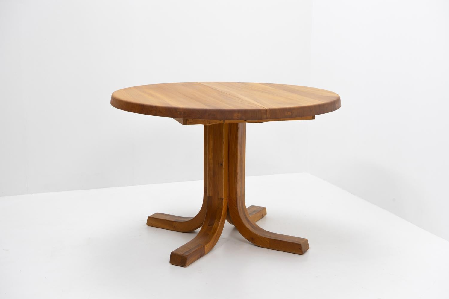 Mid-Century Modern Table de salle à manger à rallonge T40 originale Pierre Chapo, 1970 en vente