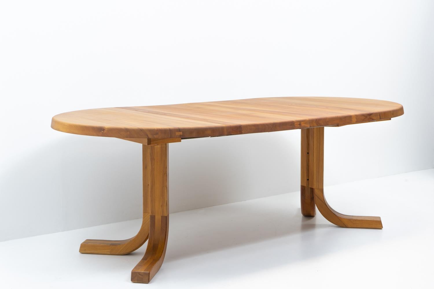 Français Table de salle à manger à rallonge T40 originale Pierre Chapo, 1970 en vente