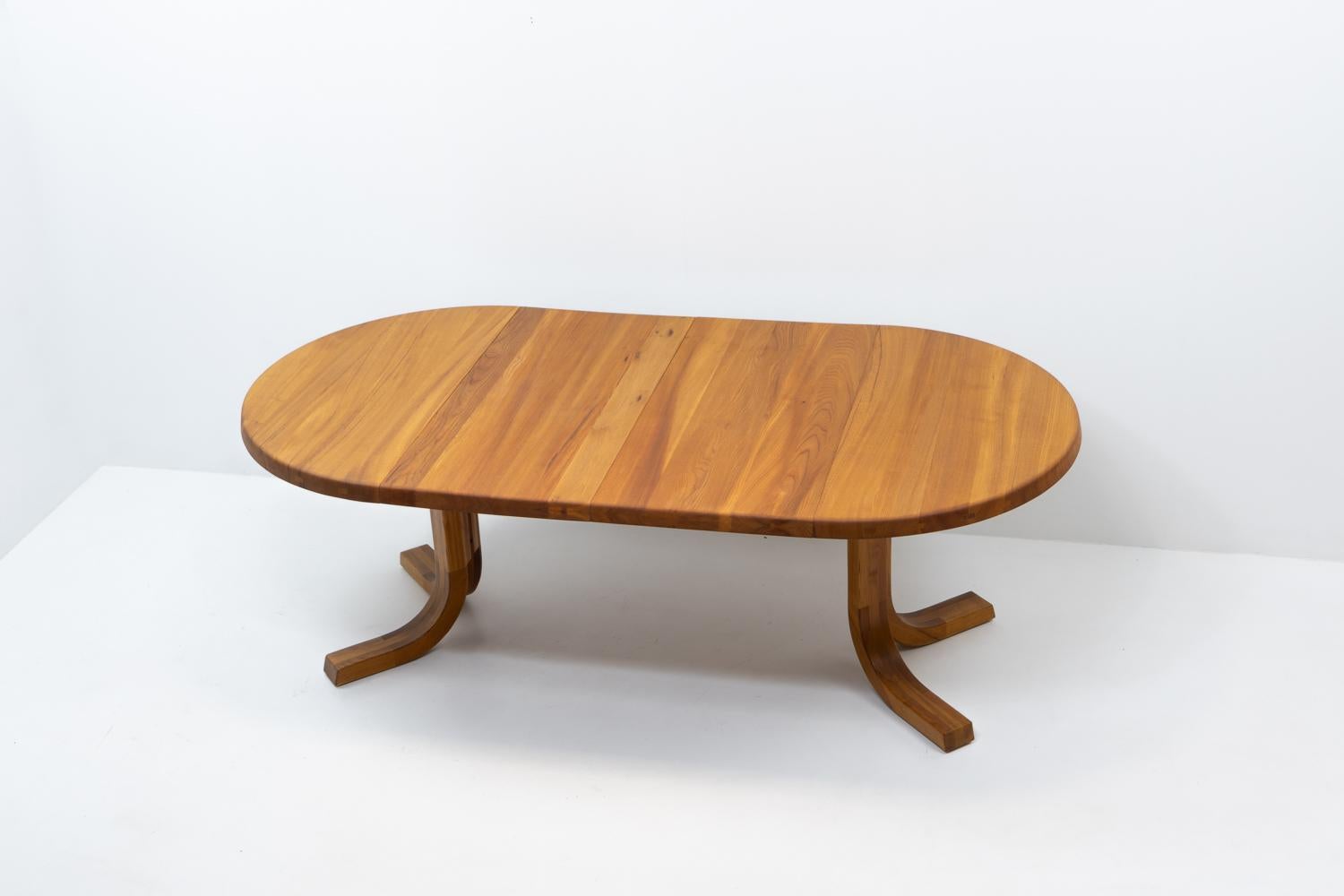 Table de salle à manger à rallonge T40 originale Pierre Chapo, 1970 Bon état - En vente à Renens, CH