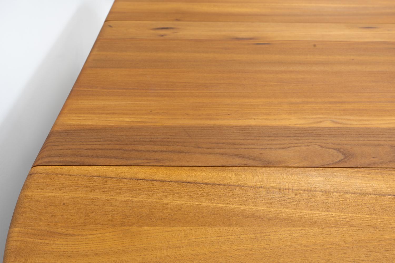 Table de salle à manger à rallonge T40 originale Pierre Chapo, 1970 en vente 1