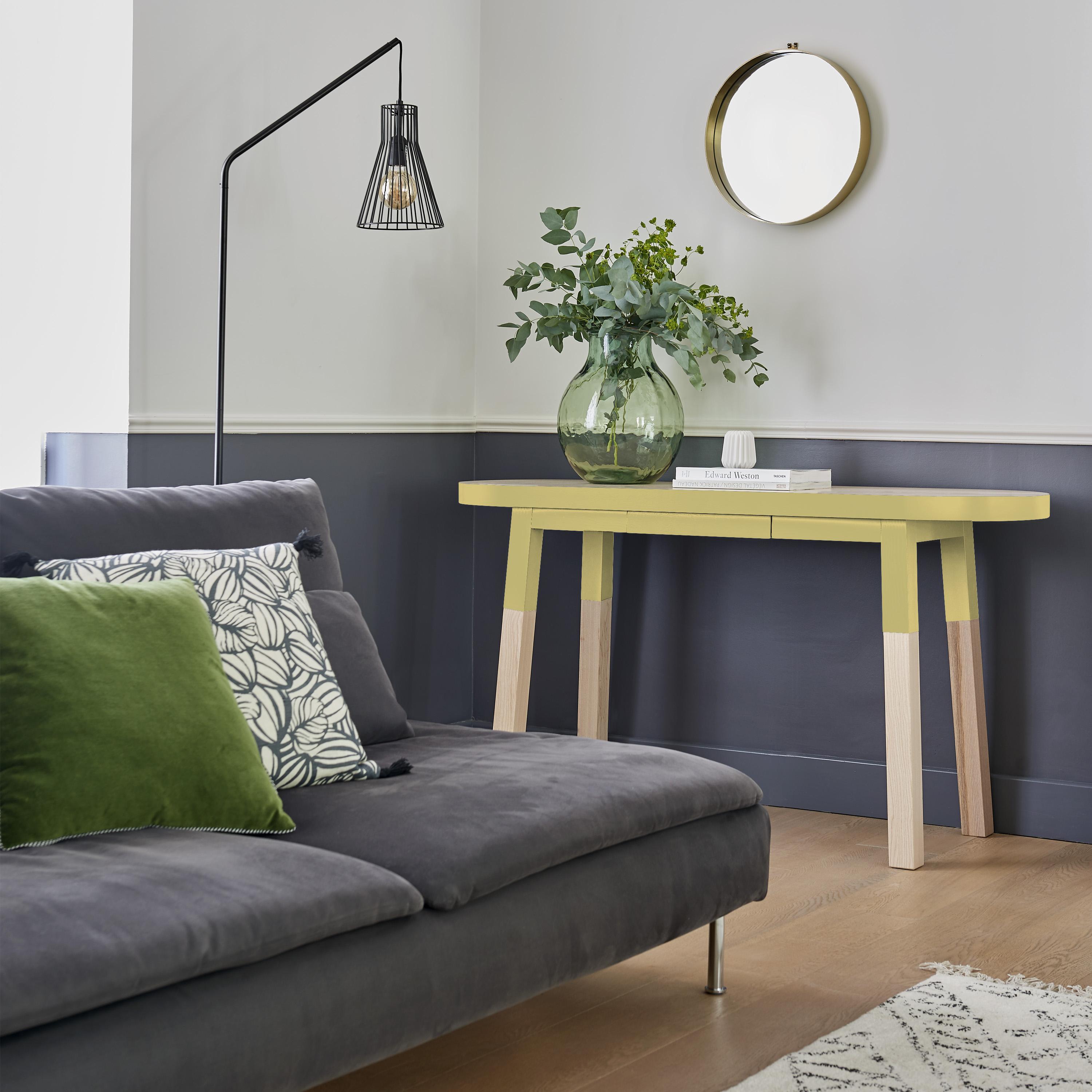 French Design Oval Console Table (or desk) in Solid Wood by Eric Gizard, Paris For Sale 3