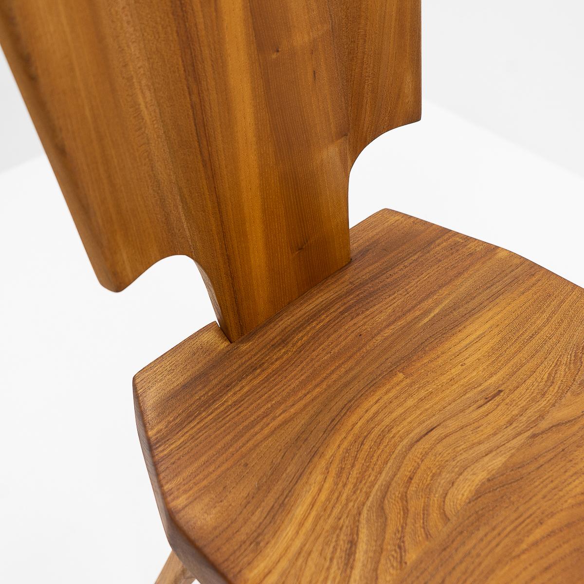 French Design, Pierre Chapo, French Elm S28 Chair, 1980s 8