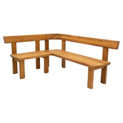 Used French Design, Pierre Chapo, S35 Corner Bench in French Elm, Set of Two