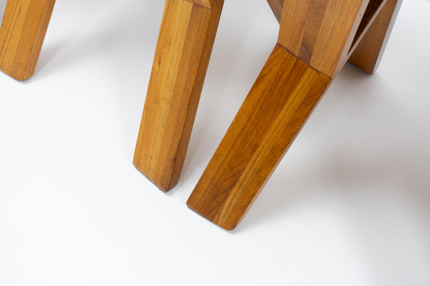 Sedie Pierre Chapo S45 di design francese, set di sei - Anni '70 in vendita 5