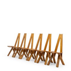 French Design Pierre Chapo S45 Chairs, Set of Six – 1970s