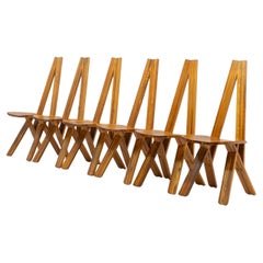 French Design Pierre Chapo S45 Chairs, Set of Six – 1970s