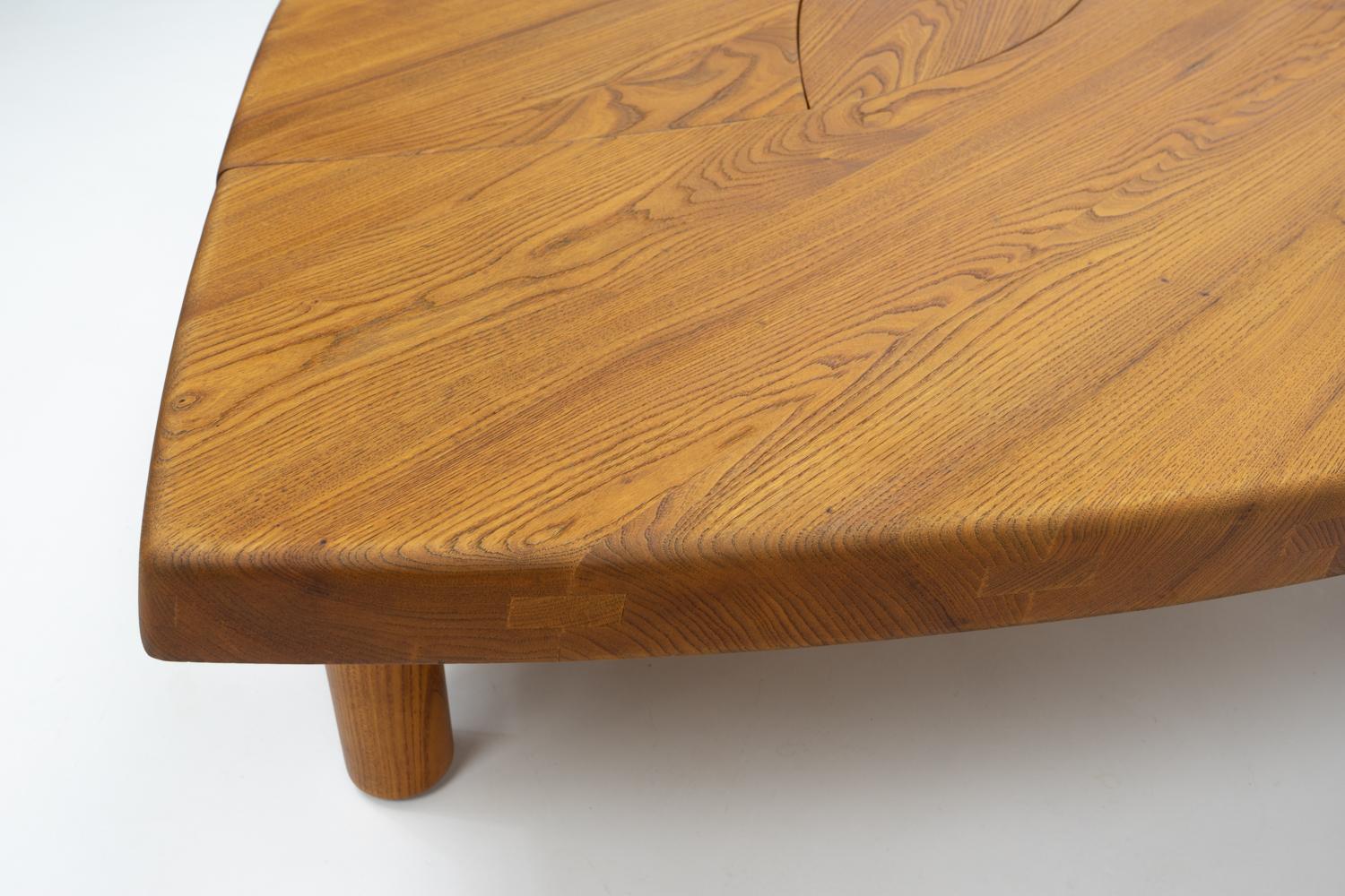 Table basse à œil Pierre Chapo T22, France - 1970 4