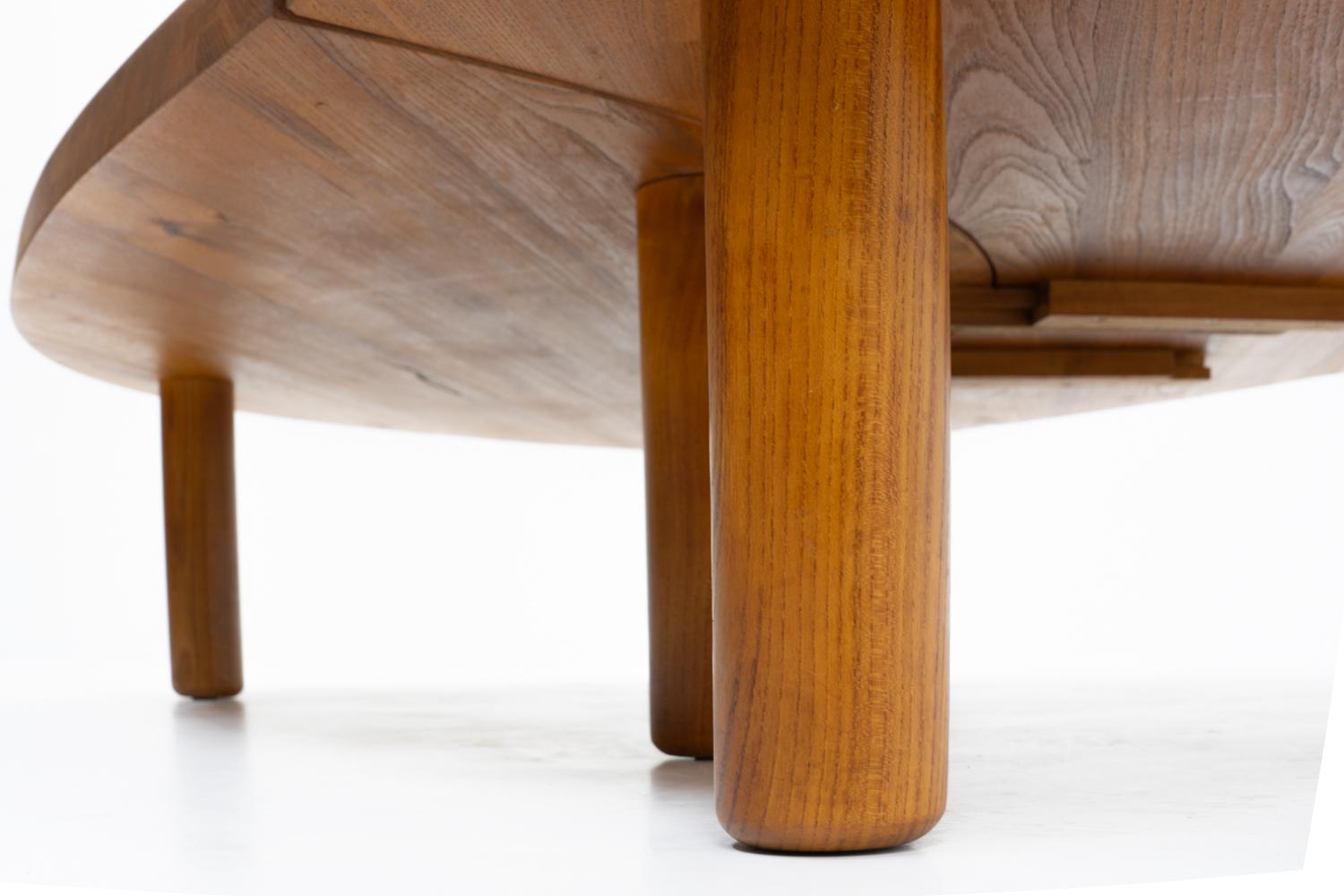 Table basse à œil Pierre Chapo T22, France - 1970 6
