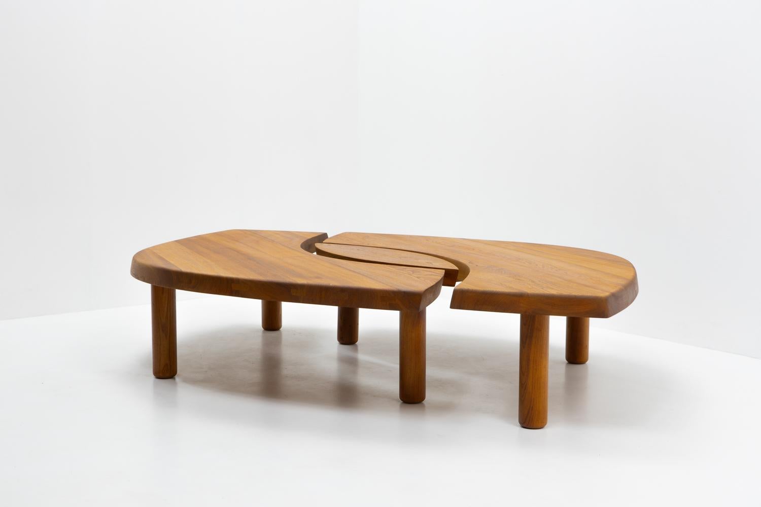 Fin du 20e siècle Table basse à œil Pierre Chapo T22, France - 1970