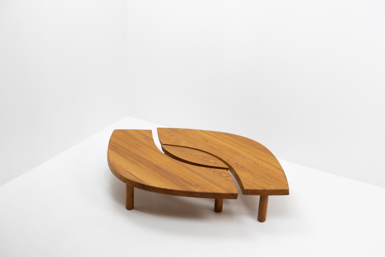 Orme Table basse à œil Pierre Chapo T22, France - 1970