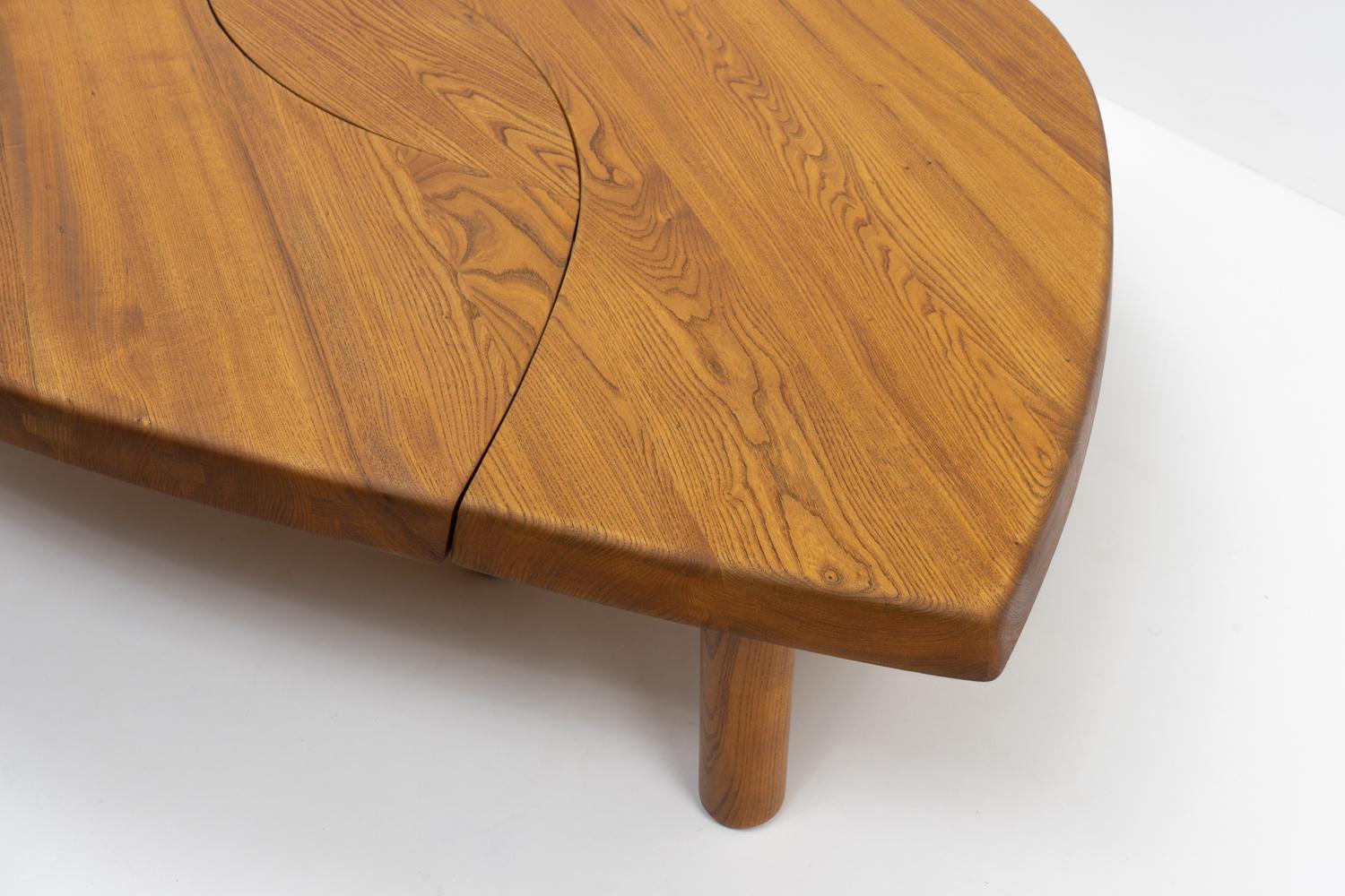 Table basse à œil Pierre Chapo T22, France - 1970 2