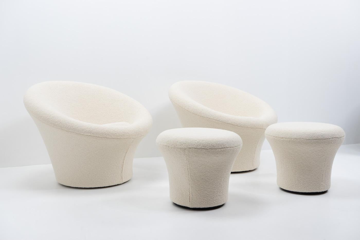 Fauteuil Mushroom et pouf de Pierre Paulin pour Artifort 2