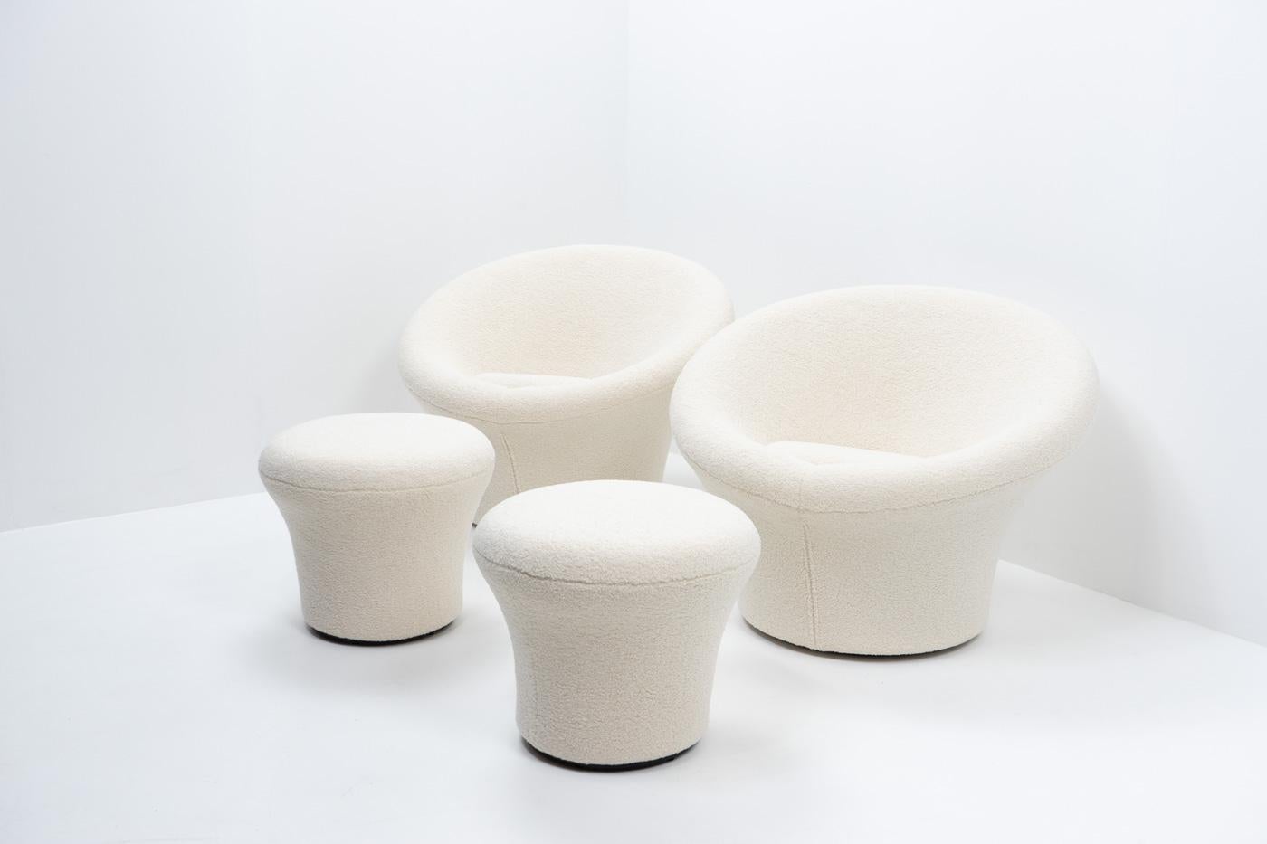 Néerlandais Fauteuil Mushroom et pouf de Pierre Paulin pour Artifort