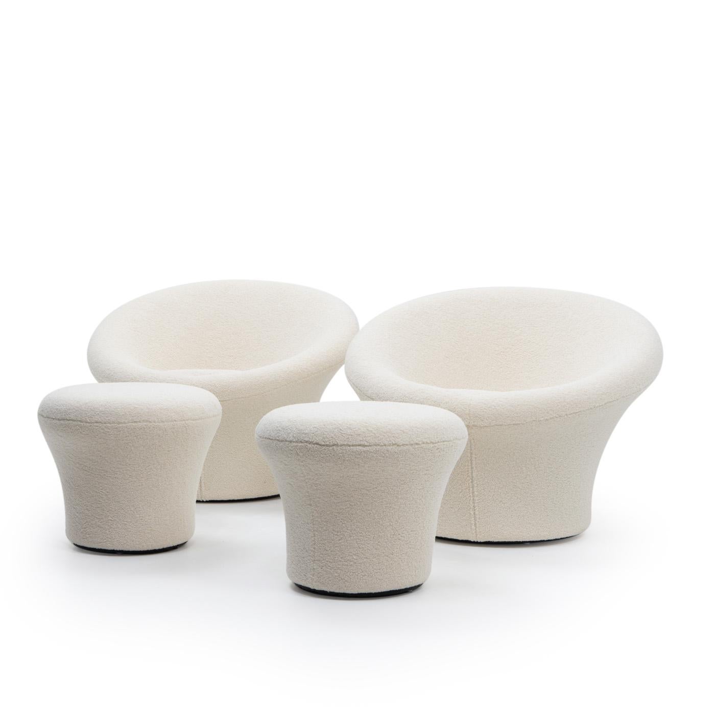 Fauteuil Mushroom et pouf de Pierre Paulin pour Artifort 1